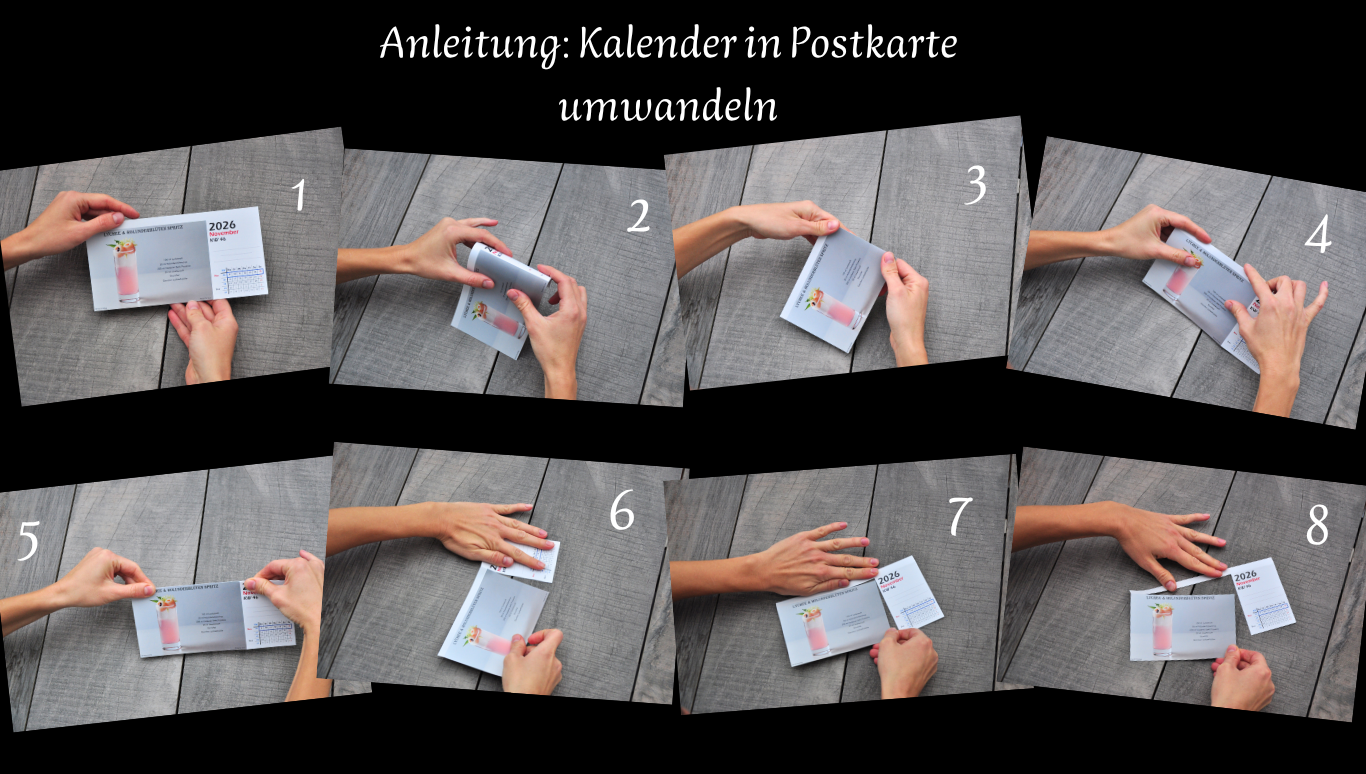 „Shaken Weeks“ – Wochen-Tischkalender mit 53 Rezept-Postkarten