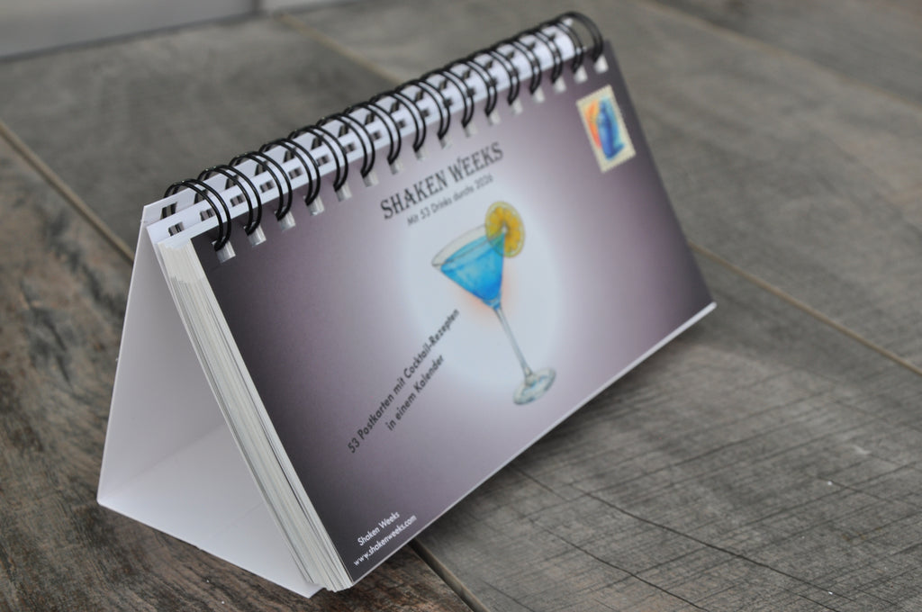 „Shaken Weeks“ – Wochen-Tischkalender mit 53 Rezept-Postkarten